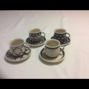 Set of 4 Espresso Cups - Custom Polish Dishes